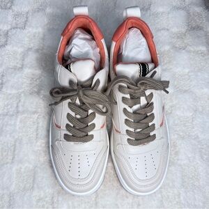 NWB SHU SHOP ROMI FASHION TAUPE and Orange Sneakers size 8.5 NEW - NWT